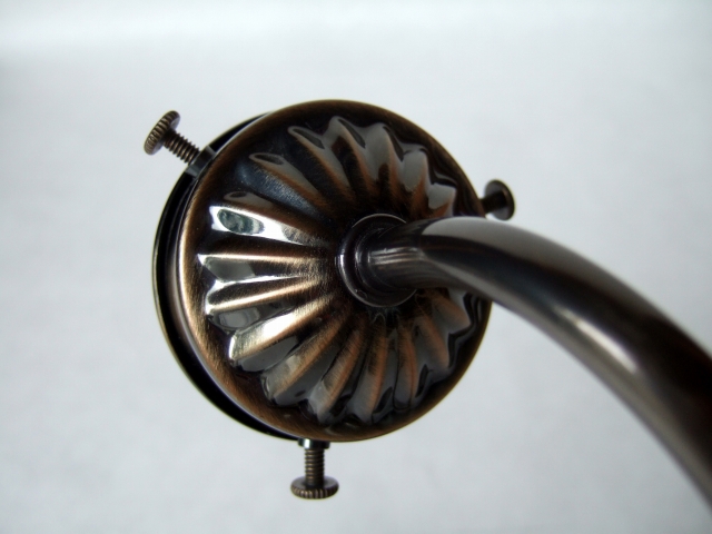 グースネック用品_口金_丸形H_シェード側:54mm_ベース側:54mm_高