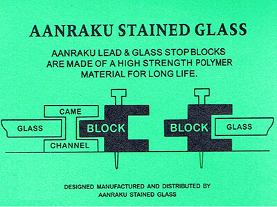 ステンドグラス,工具,ケイム制作用,AANRAKU_ケイムストップブロック_25個