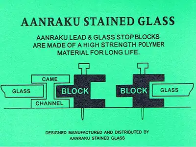 ステンドグラス,工具,ケイム制作用,AANRAKU_ケイムストップブロック_25個