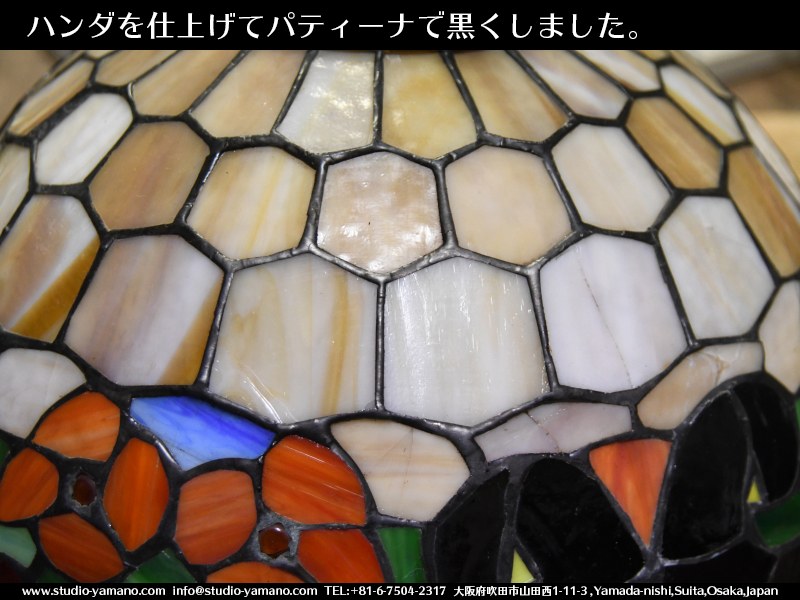 ハンダを仕上げて、パティーナで黒くしました。