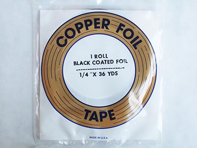 ステンドグラス材料 FOIL COPPER TAPE ブラックバック　3/16\